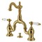Kingston Brass Bridge Bathroom Faucet with Brass Pop-Up, Brushed Brass KS7977PL - alternate 1